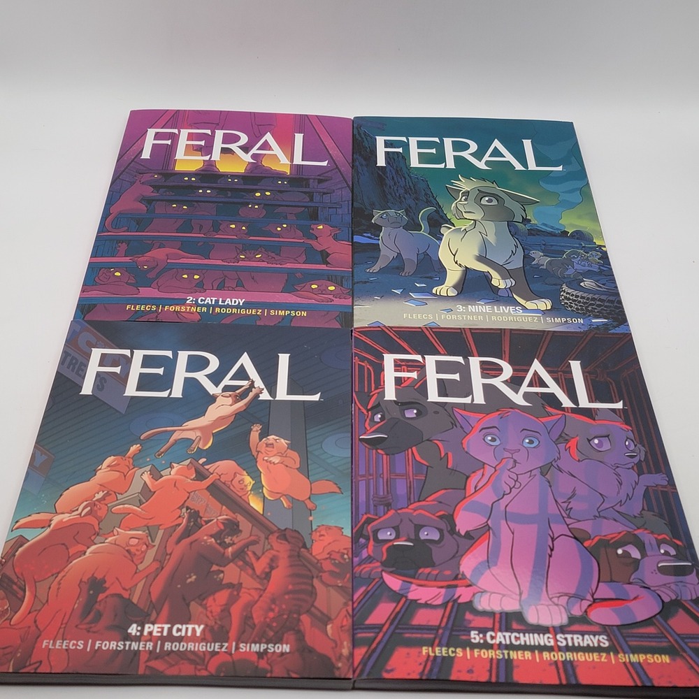 Tony Fleecs Feral Vol 2 3 4 5 TPB Set First Printing Image Comics Horror Comic